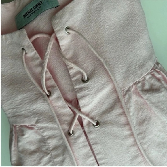 Rachel Comey Maquette Long Sleeve Lace Up Mini Dress Pink - Picture 11 of 12
